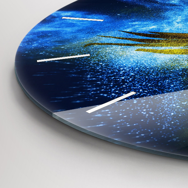 Ceas rotund de perete din sticlă Papagal colorat