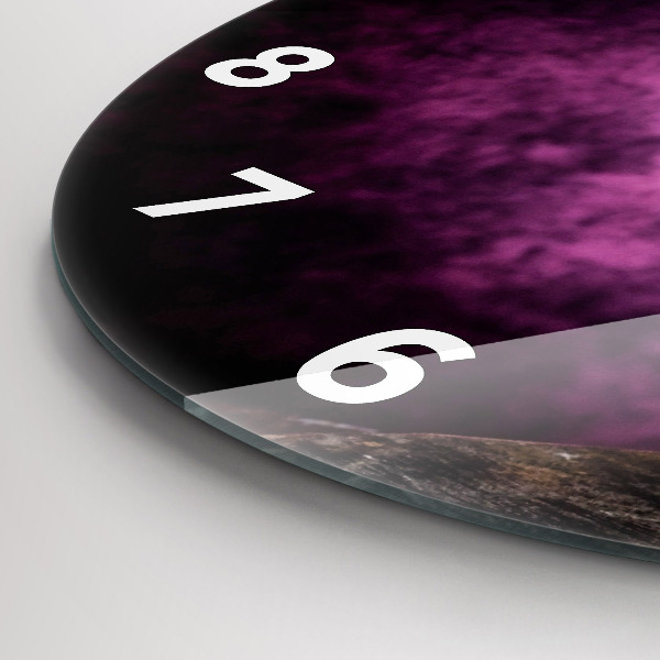 Ceas rotund de perete din sticlă pahar de vin