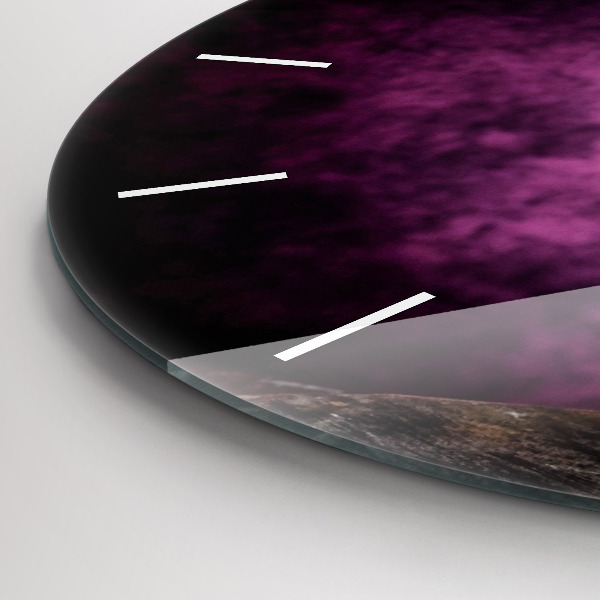 Ceas rotund de perete din sticlă pahar de vin