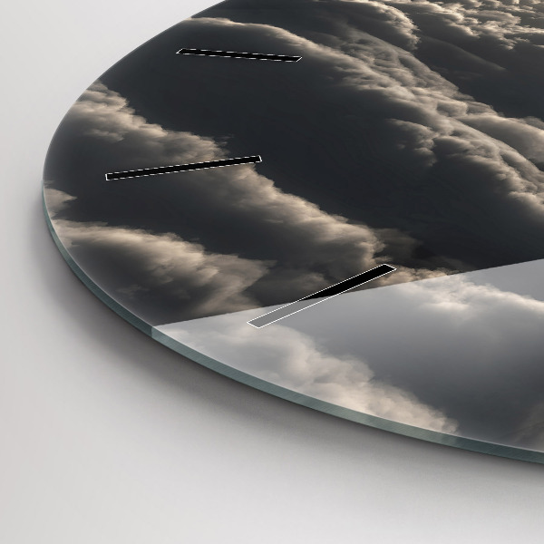 Ceas rotund de perete din sticlă Balon pe cer