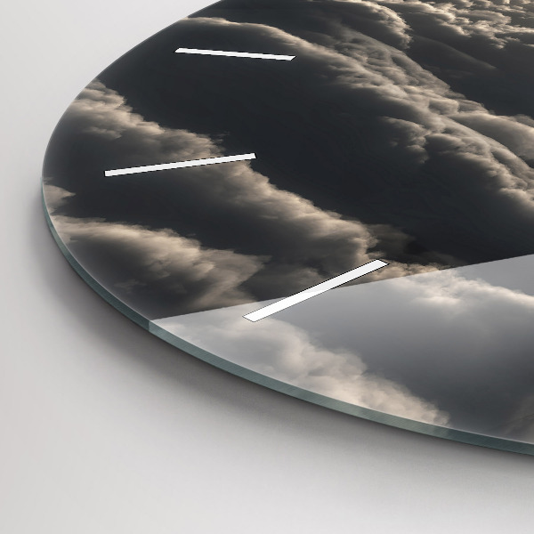 Ceas rotund de perete din sticlă Balon pe cer