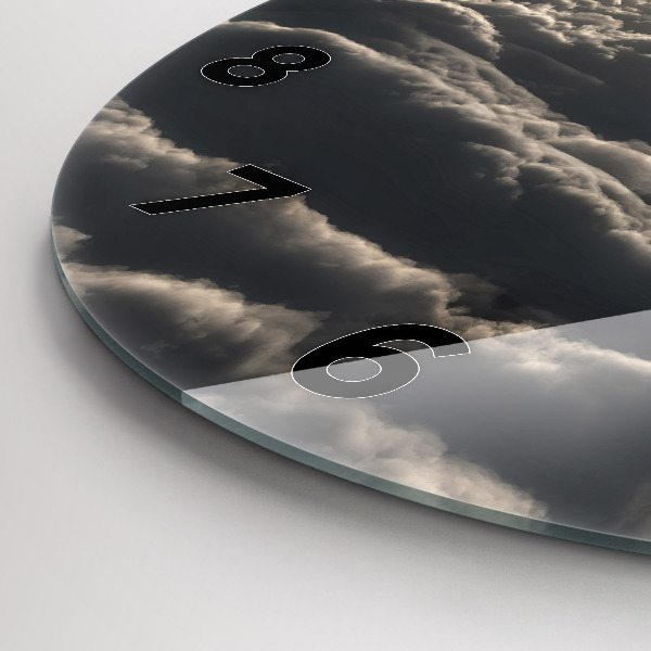 Ceas rotund de perete din sticlă Balon pe cer