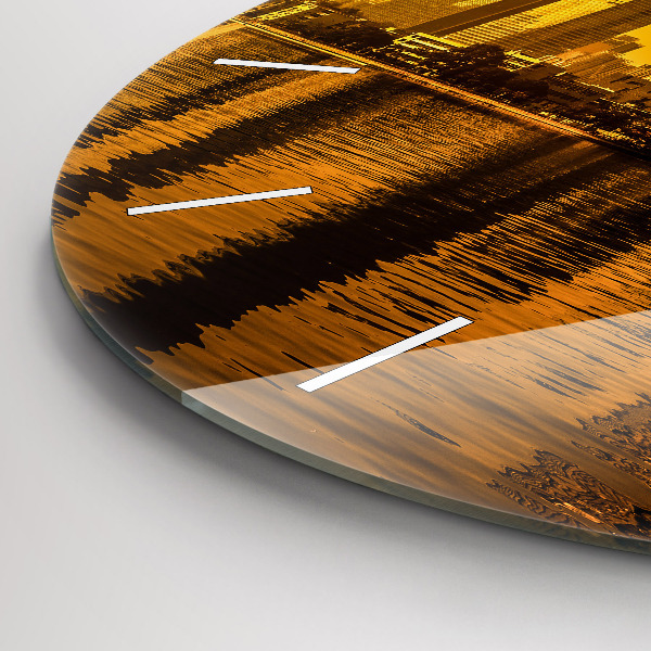 Ceas rotund de perete din sticlă Râul Zhujiang