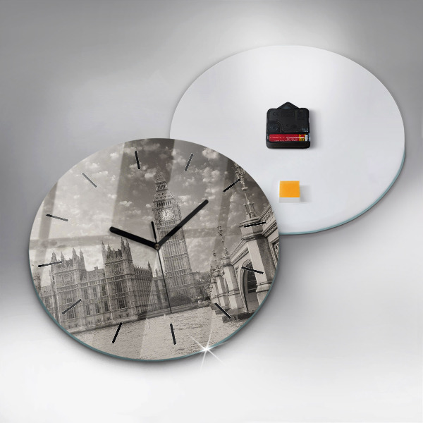 Ceas rotund de perete din sticlă Londra Big Ben