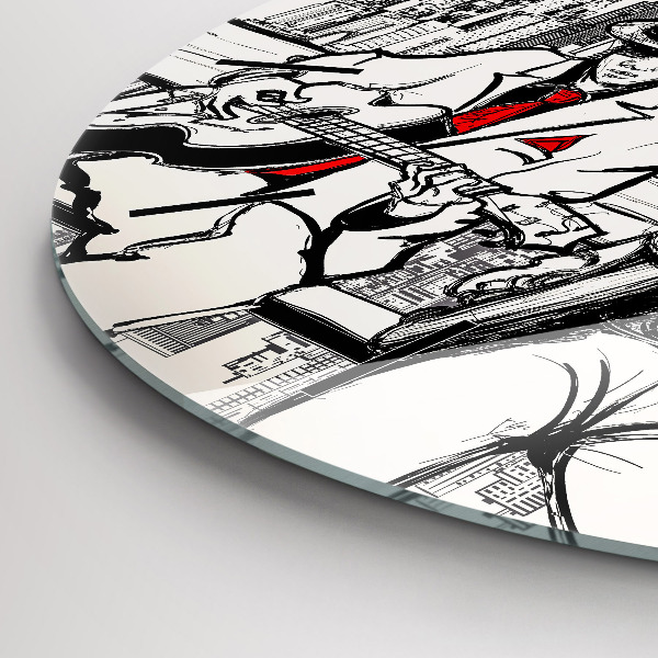 Ceas rotund de perete din sticlă Jazz la New York