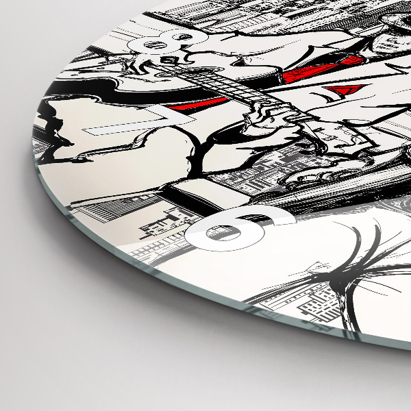 Ceas rotund de perete din sticlă Jazz la New York