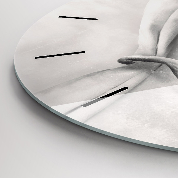 Ceas rotund de perete din sticlă Elefant