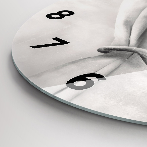 Ceas rotund de perete din sticlă Elefant