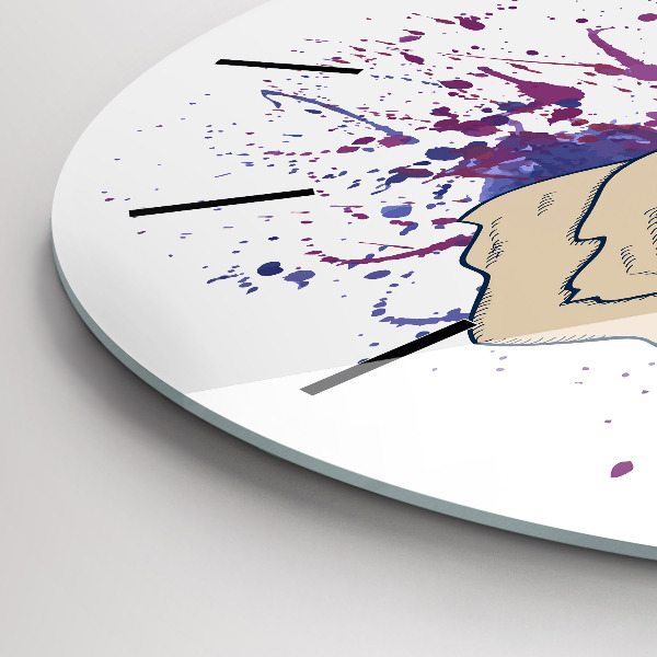 Ceas rotund de perete din sticlă Ilustrație vectorială de cerb