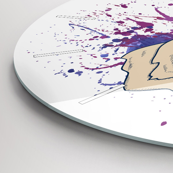 Ceas rotund de perete din sticlă Ilustrație vectorială de cerb