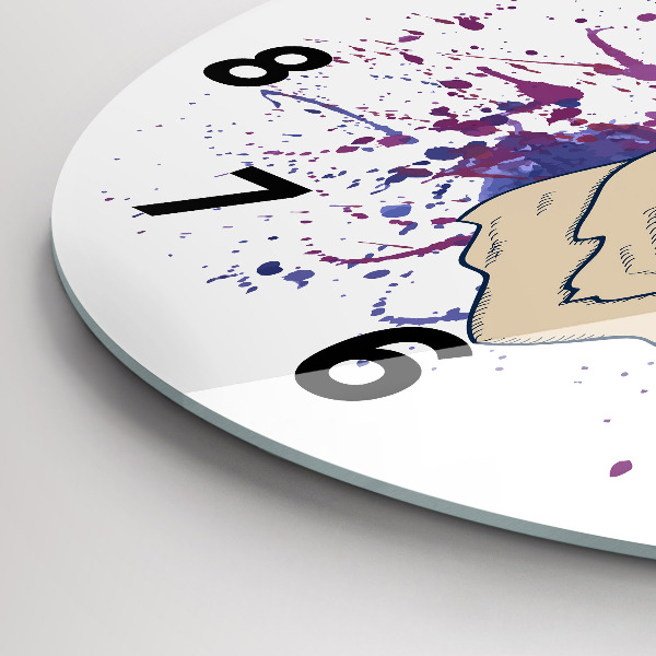 Ceas rotund de perete din sticlă Ilustrație vectorială de cerb