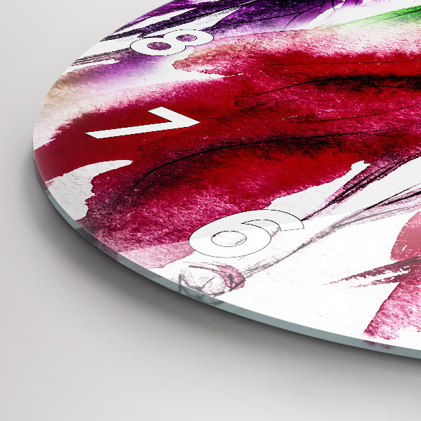 Ceas rotund de perete din sticlă Femei în rochii colorate