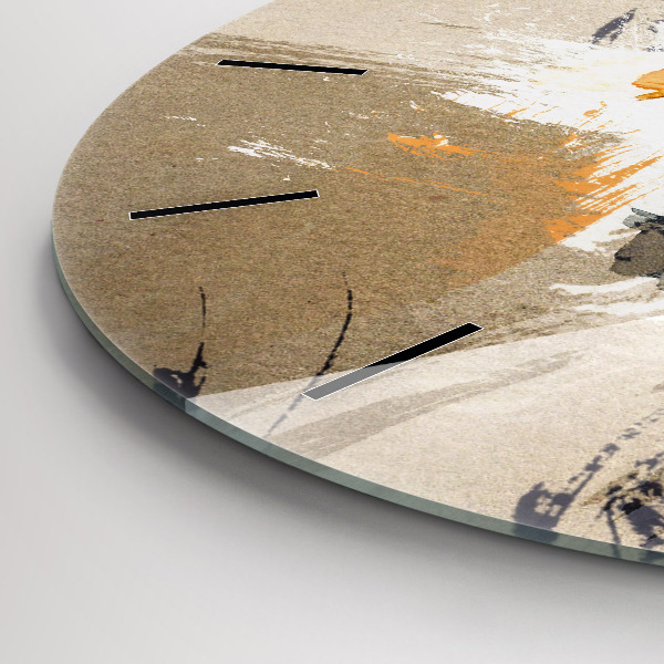 Ceas rotund de perete din sticlă Portret de femeie abstract