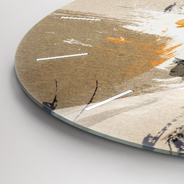 Ceas rotund de perete din sticlă Portret de femeie abstract