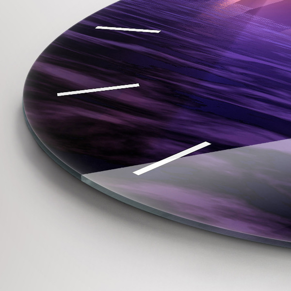 Ceas rotund de perete din sticlă Apus de soare la Stonehenge