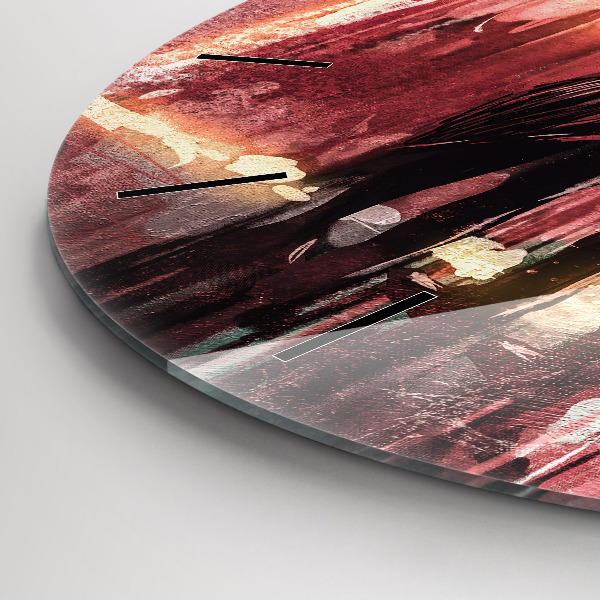 Ceas rotund de perete din sticlă Cuplu tânăr îndrăgostit