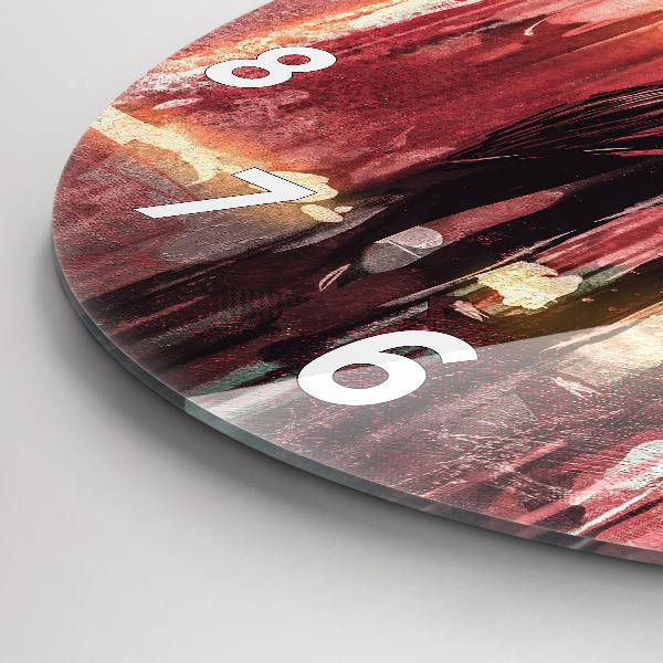 Ceas rotund de perete din sticlă Cuplu tânăr îndrăgostit