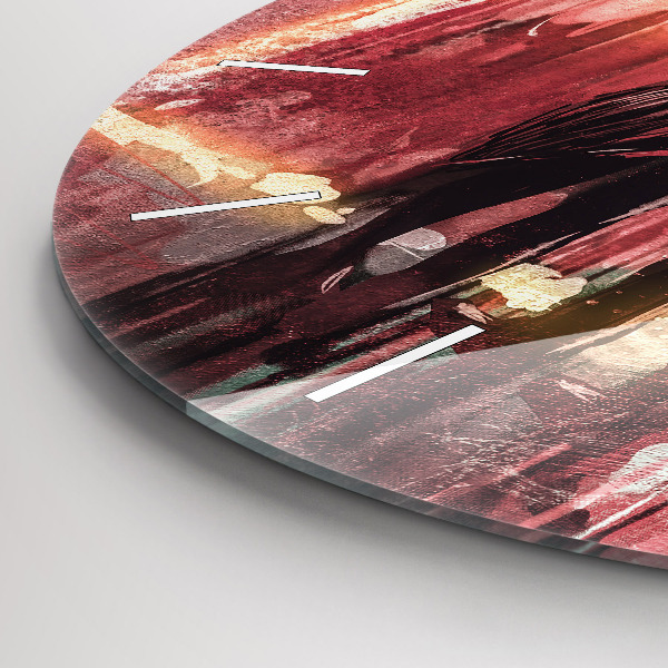 Ceas rotund de perete din sticlă Cuplu tânăr îndrăgostit