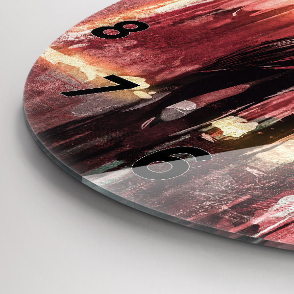 Ceas rotund de perete din sticlă Cuplu tânăr îndrăgostit