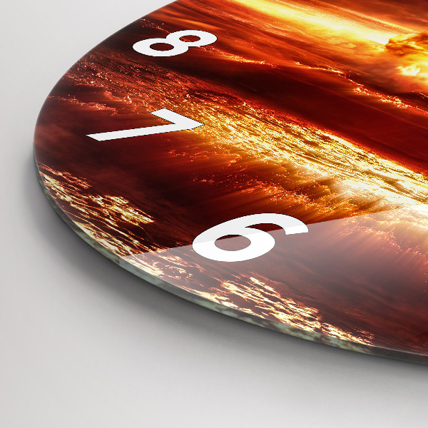 Ceas rotund de perete din sticlă Explozia unei bombe atomice