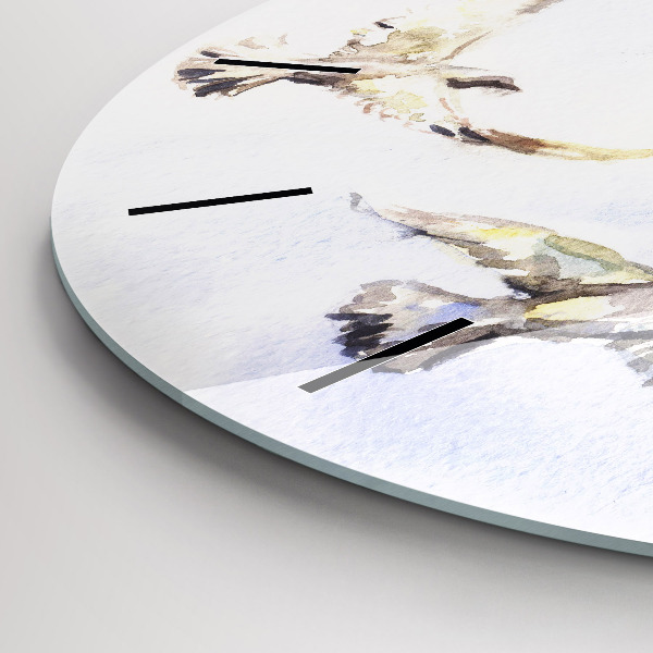 Ceas rotund de perete din sticlă Păsări zburătoare