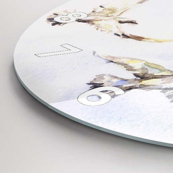 Ceas rotund de perete din sticlă Păsări zburătoare