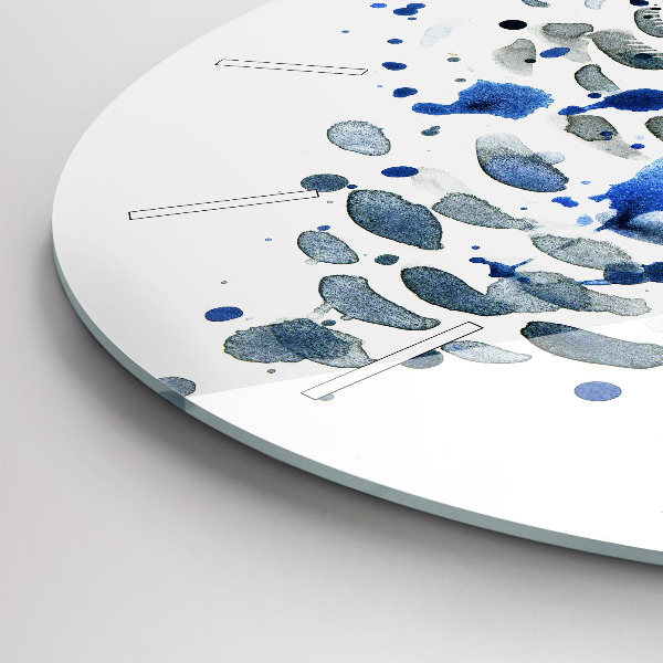 Ceas rotund de perete din sticlă Aspect de bufniță