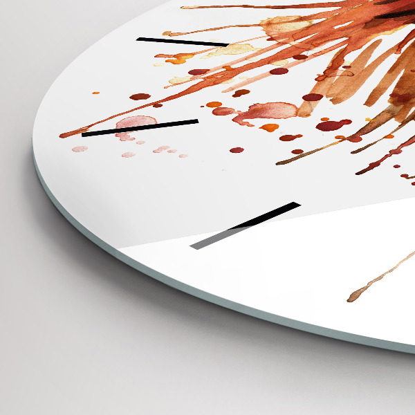 Ceas rotund de perete din sticlă Cocoș colorat