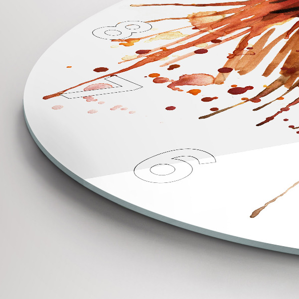 Ceas rotund de perete din sticlă Cocoș colorat