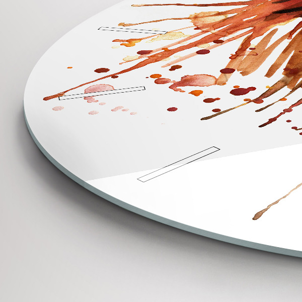 Ceas rotund de perete din sticlă Cocoș colorat