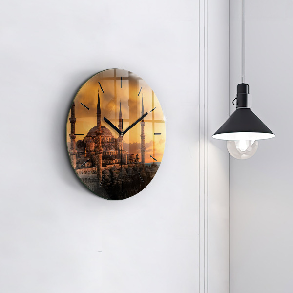 Ceas rotund de perete din sticlă Moscheea din Istanbul