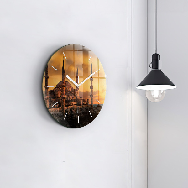Ceas rotund de perete din sticlă Moscheea din Istanbul