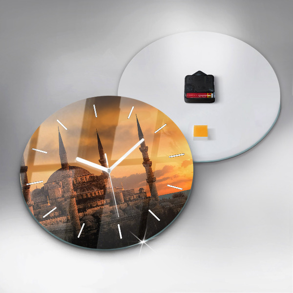 Ceas rotund de perete din sticlă Moscheea din Istanbul