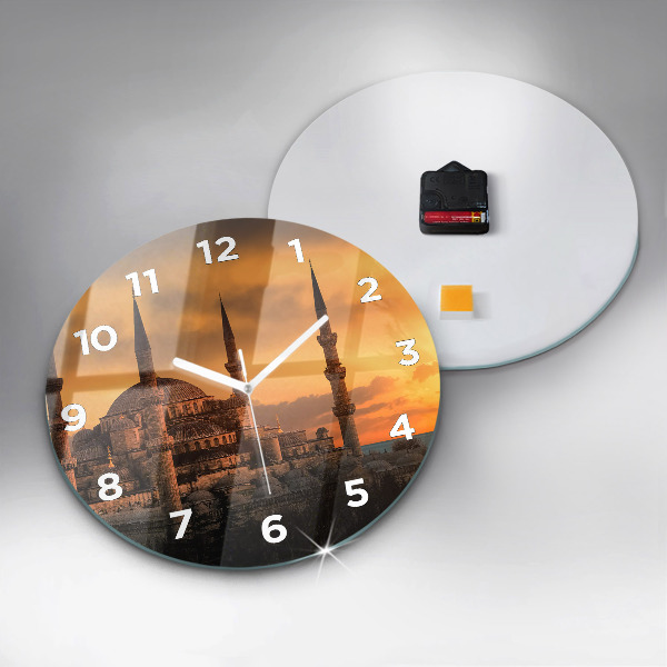Ceas rotund de perete din sticlă Moscheea din Istanbul