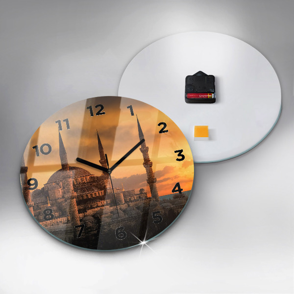 Ceas rotund de perete din sticlă Moscheea din Istanbul