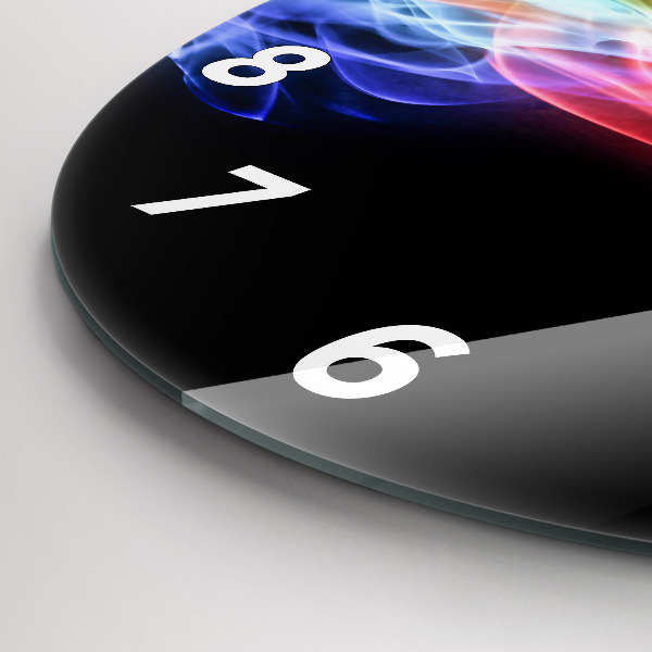 Ceas rotund de perete din sticlă Linii colorate abstracte