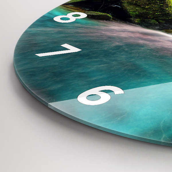 Ceas rotund de perete din sticlă Cascada Thailanda