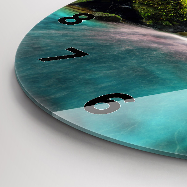 Ceas rotund de perete din sticlă Cascada Thailanda