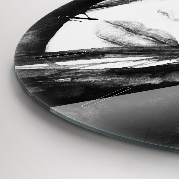 Ceas rotund de perete din sticlă Portretul unei femei