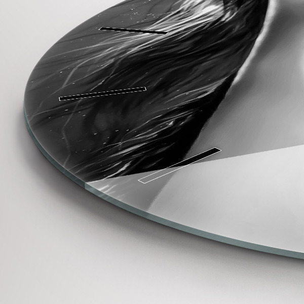 Ceas rotund de perete din sticlă Gura de femeie