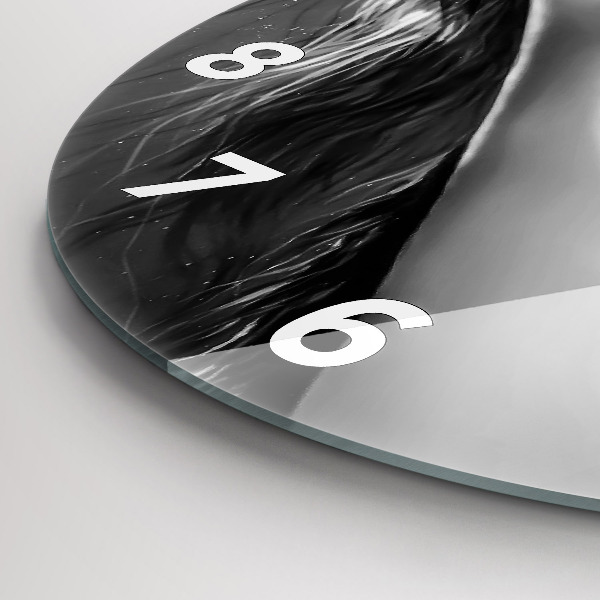 Ceas rotund de perete din sticlă Gura de femeie