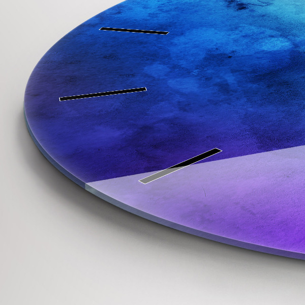 Ceas rotund de perete din sticlă Pete colorate