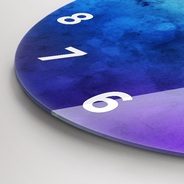 Ceas rotund de perete din sticlă Pete colorate