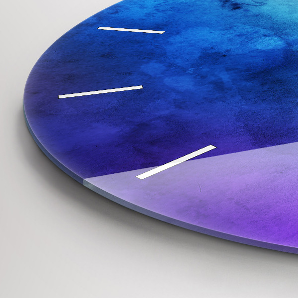 Ceas rotund de perete din sticlă Pete colorate