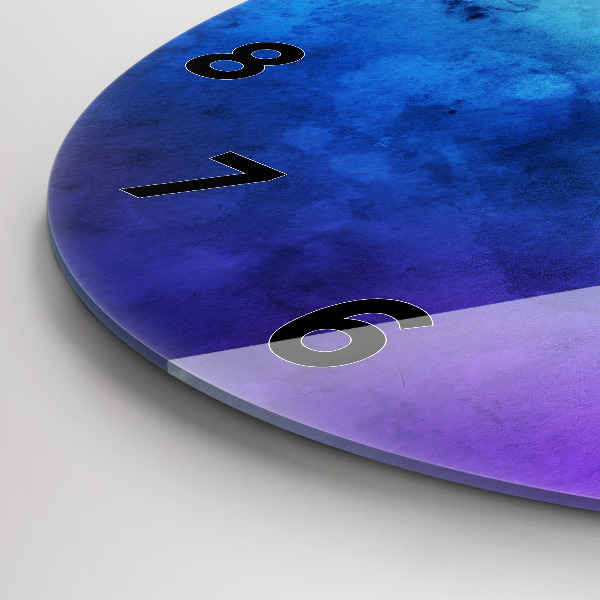 Ceas rotund de perete din sticlă Pete colorate