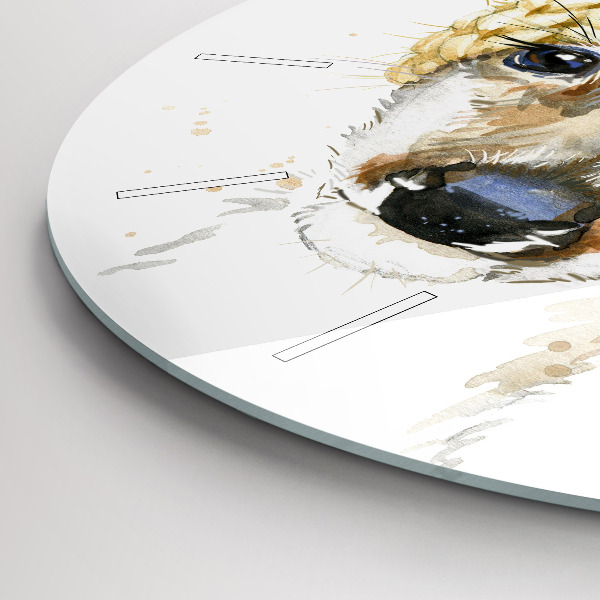 Ceas rotund de perete din sticlă Cerb