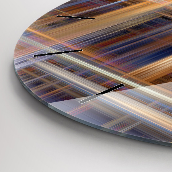 Ceas rotund de perete din sticlă Abstracția geometriei