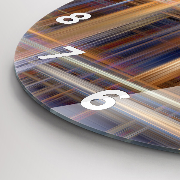 Ceas rotund de perete din sticlă Abstracția geometriei