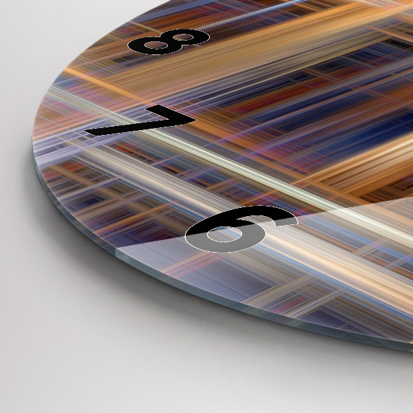 Ceas rotund de perete din sticlă Abstracția geometriei