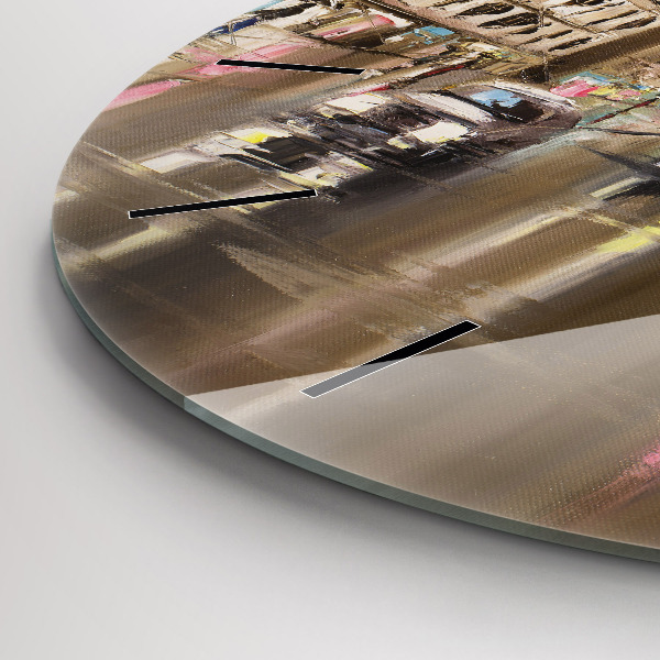 Ceas rotund de perete din sticlă Arhitectura orașului Paris